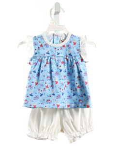 THE OAKS APPAREL  BLUE KNIT  PRINTED DESIGN 2-PIECE OUTFIT