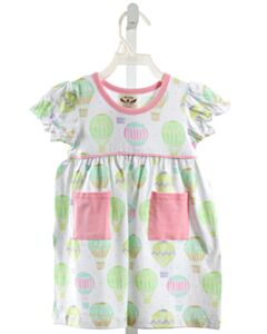 THE OAKS APPAREL  LT GREEN  PRINT  KNIT DRESS