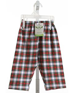 THE OAKS APPAREL  RED  PLAID  PANTS