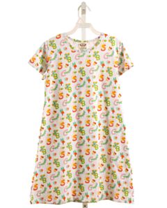 THE OAKS APPAREL   WHITE   PRINTED DESIGN KNIT DRESS