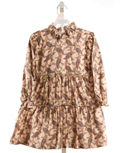 THE OAKS APPAREL BROWN PRINTED DESIGN DRESS