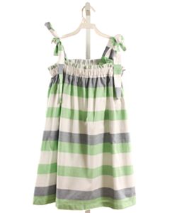 THE OAKS APPAREL   GREEN  STRIPED  DRESS