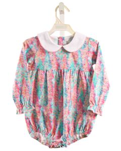 THE OAKS APPAREL   HOT PINK   PRINTED DESIGN KNIT BUBBLE WITH PICOT STITCHING