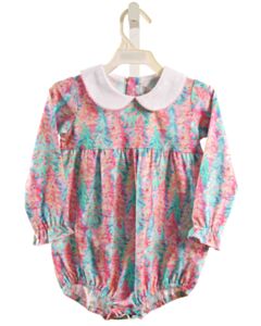 THE OAKS APPAREL   HOT PINK   PRINTED DESIGN KNIT BUBBLE WITH PICOT STITCHING