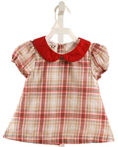 THE OAKS APPAREL   RED  PLAID  DRESS