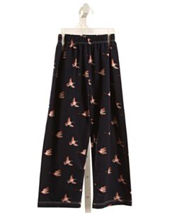 THE OAKS APPAREL   BLUE KNIT  PRINTED DESIGN PANTS
