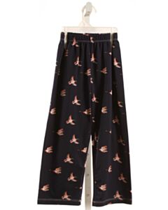 THE OAKS APPAREL   BLUE KNIT  PRINTED DESIGN PANTS