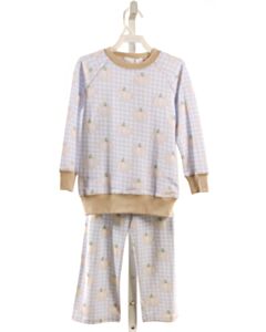 THE OAKS APPAREL   BLUE KNIT  PRINTED DESIGN 2-PIECE OUTFIT
