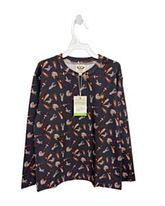THE OAKS APPAREL   BROWN    KNIT LS SHIRT