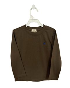 THE OAKS APPAREL   BROWN    KNIT LS SHIRT