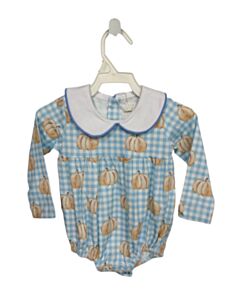 THE OAKS APPAREL BLUE GINGHAM KNIT BUBBLE