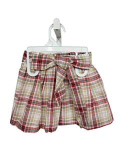 THE OAKS APPAREL   RED  PLAID  SKIRT