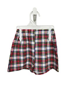 THE OAKS APPAREL   RED  PLAID  SHORTS