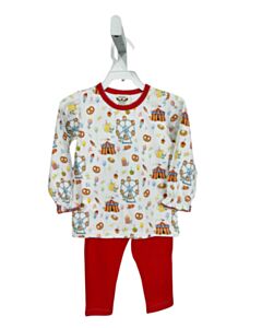 THE OAKS APPAREL   RED    2-PIECE OUTFIT WITH PICOT STITCHING