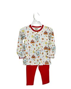 THE OAKS APPAREL   RED    2-PIECE OUTFIT WITH PICOT STITCHING