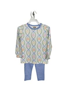THE OAKS APPAREL   BLUE    2-PIECE OUTFIT WITH PICOT STITCHING