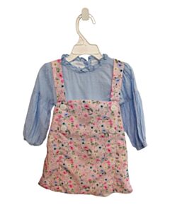BUSY BEES SMOCKS  PINK SWISS DOT FLORAL  DRESS