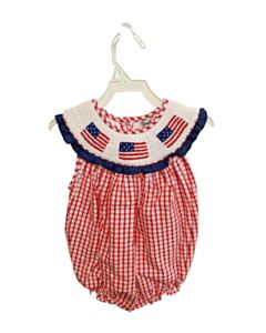 SMOCKINGBIRD RED GINGHAM SMOCKED BUBBLE