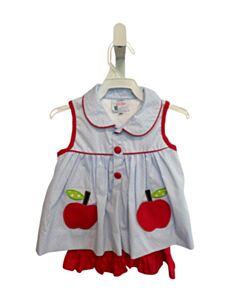 SWEET LAROSE  BLUE PIQUE POLKA DOT  2-PIECE OUTFIT