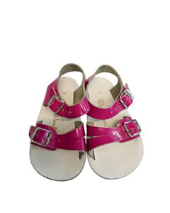 SUN SANS/ SALTWATER SANDALS PINK SANDALS  *EUC SIZE TODDLER 4