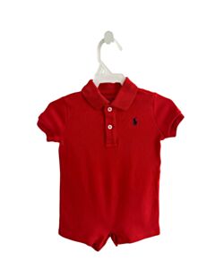 RALPH LAUREN RED KNIT SHORTALL