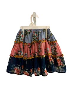 PINK CHICKEN BLUE FLORAL SKIRT