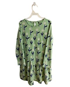 TEA  GREEN  FLORAL  KNIT DRESS
