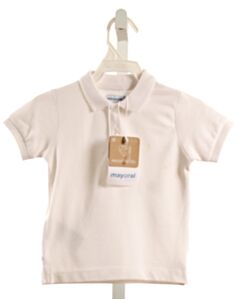 MAYORAL WHITE KNIT SS SHIRT
