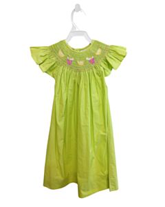 MARJORIE'S DAUGHTER  GREEN  POLKA DOT SMOCKED DRESS