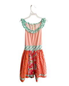 MATILDA JANE ORANGE FLORAL DRESS WITH RUFFLE