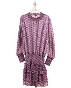 PLEAT.  PURPLE  SMOCKED DRESS