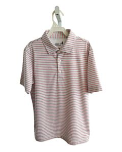 JOHNNIE-O PINK STRIPED KNIT SS SHIRT