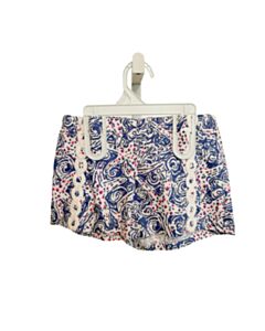 LILLY PULITZER  BLUE PIQUE  EMBROIDERED SHORTS