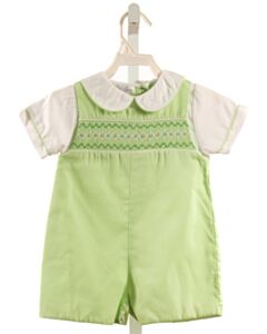 PETIT AMI  LT GREEN   SMOCKED SHORTALL