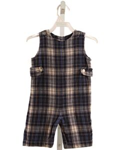 SOUTHERN SUNSHINE KIDS  NAVY FLANNEL PLAID  LONGALL
