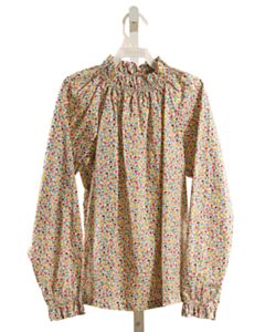 BISBY BY LITTLE ENGLISH  MULTI-COLOR  FLORAL SMOCKED DRESS SHIRT