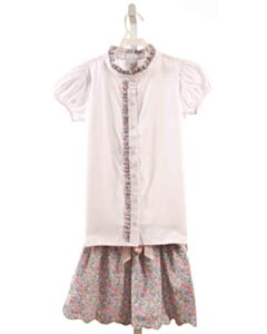 LULLABY SET  WHITE  FLORAL  2-PIECE OUTFIT WITH RUFFLE