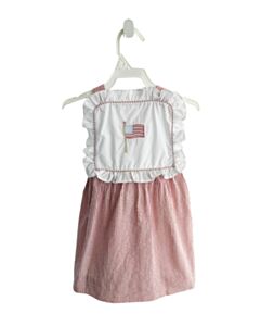 LITTLE ENGLISH RED SEERSUCKER STRIPED DRESS