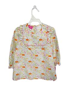 CLAIRE AND CHARLIE  ORANGE  FLORAL  DRESS SHIRT
