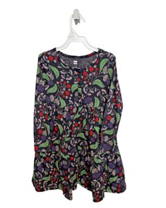 TEA  BLUE  FLORAL  KNIT DRESS