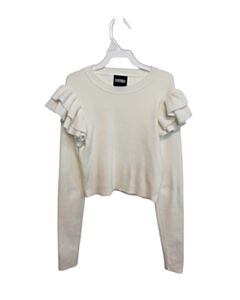 KATIEJNYC CREAM SWEATER WITH RUFFLE