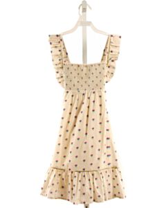 EGG  WHITE  FLORAL SMOCKED DRESS