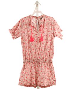 PETITE LUCETTE HOT PINK FLORAL ROMPER