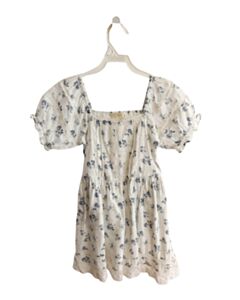 LOVE SHACK FANCY  BLUE SWISS DOT FLORAL  DRESS