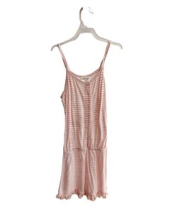 MORLEY  PINK  STRIPED  ROMPER WITH RUFFLE