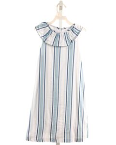 MINNOW  LT BLUE  STRIPED  DRESS WITH RUFFLE