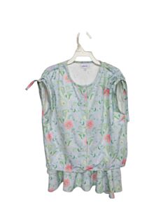 PLEAT. LT BLUE FLORAL 2-PIECE OUTFIT