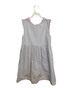 NANTUCKET KIDS  BLUE SEERSUCKER GINGHAM  DRESS WITH RIC RAC