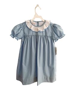THE SMOCKLING BLUE POLKA DOT DRESS WITH PICOT STITCHING