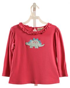 LUIGI HOT PINK APPLIQUED KNIT LS SHIRT